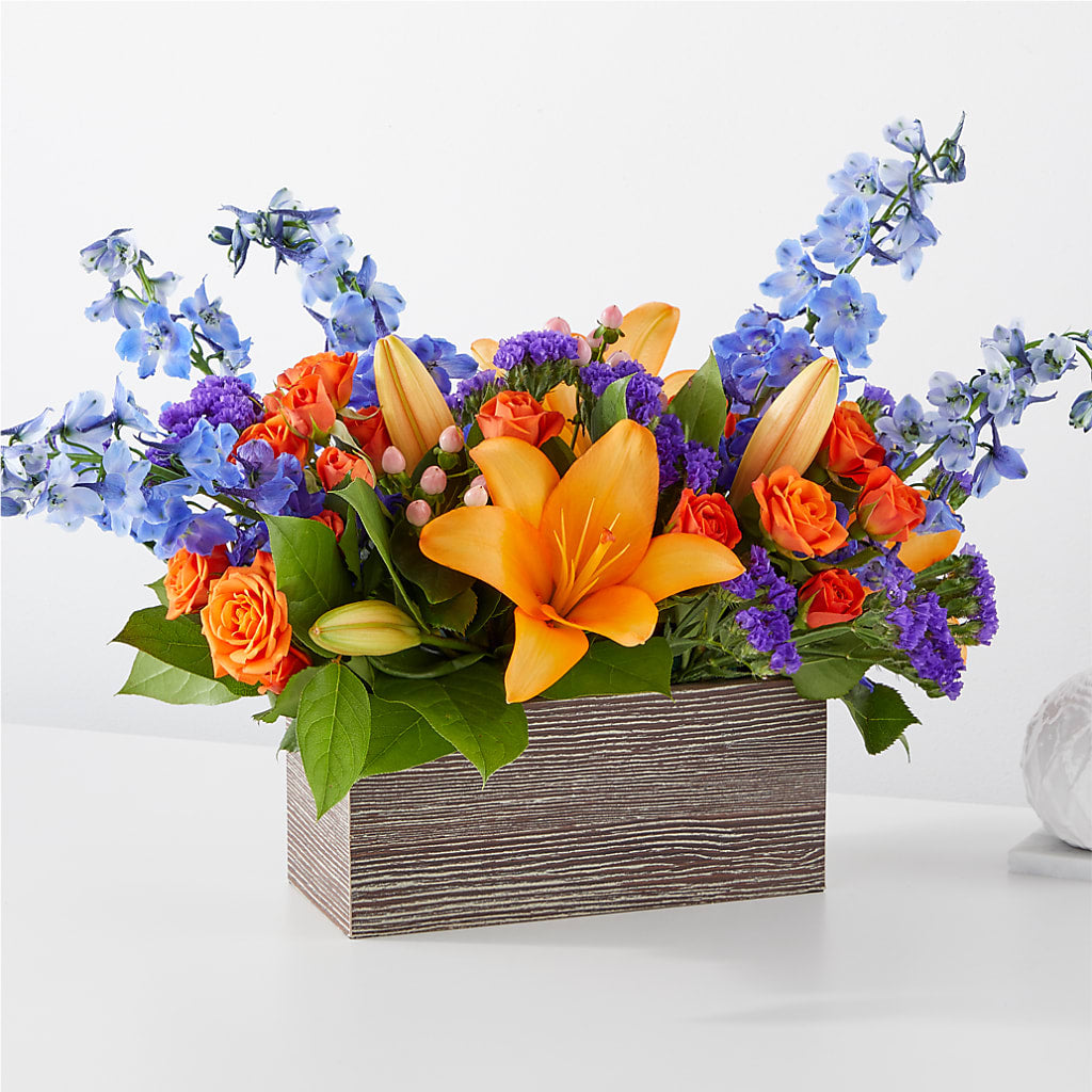 Radiant Citrus Box Bouquet – Trail Florist Incorporated, Trail BC