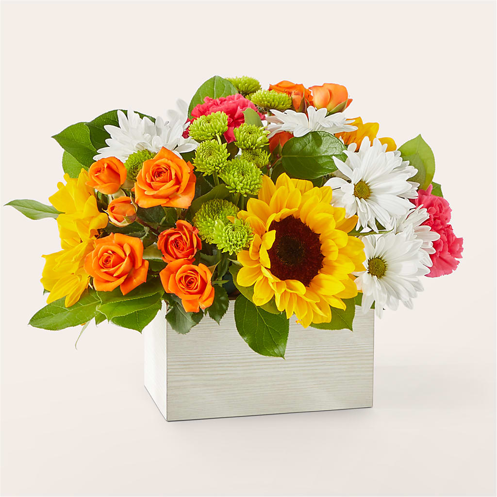 Sun-drenched Blooms Box Bouquet – Trail Florist Incorporated, Trail BC