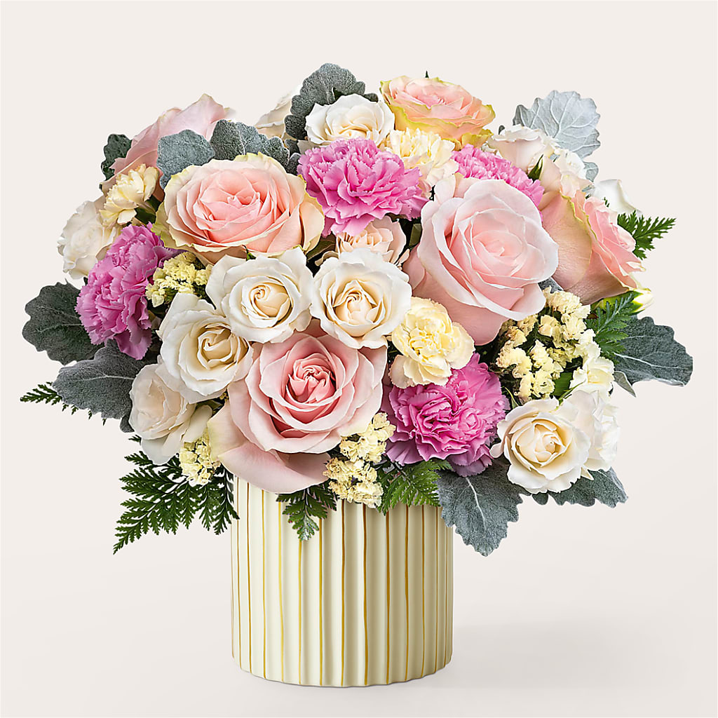 Blissful Moments Bouquet with Ivory Vase – Trail Florist Incorporated, Trail BC
