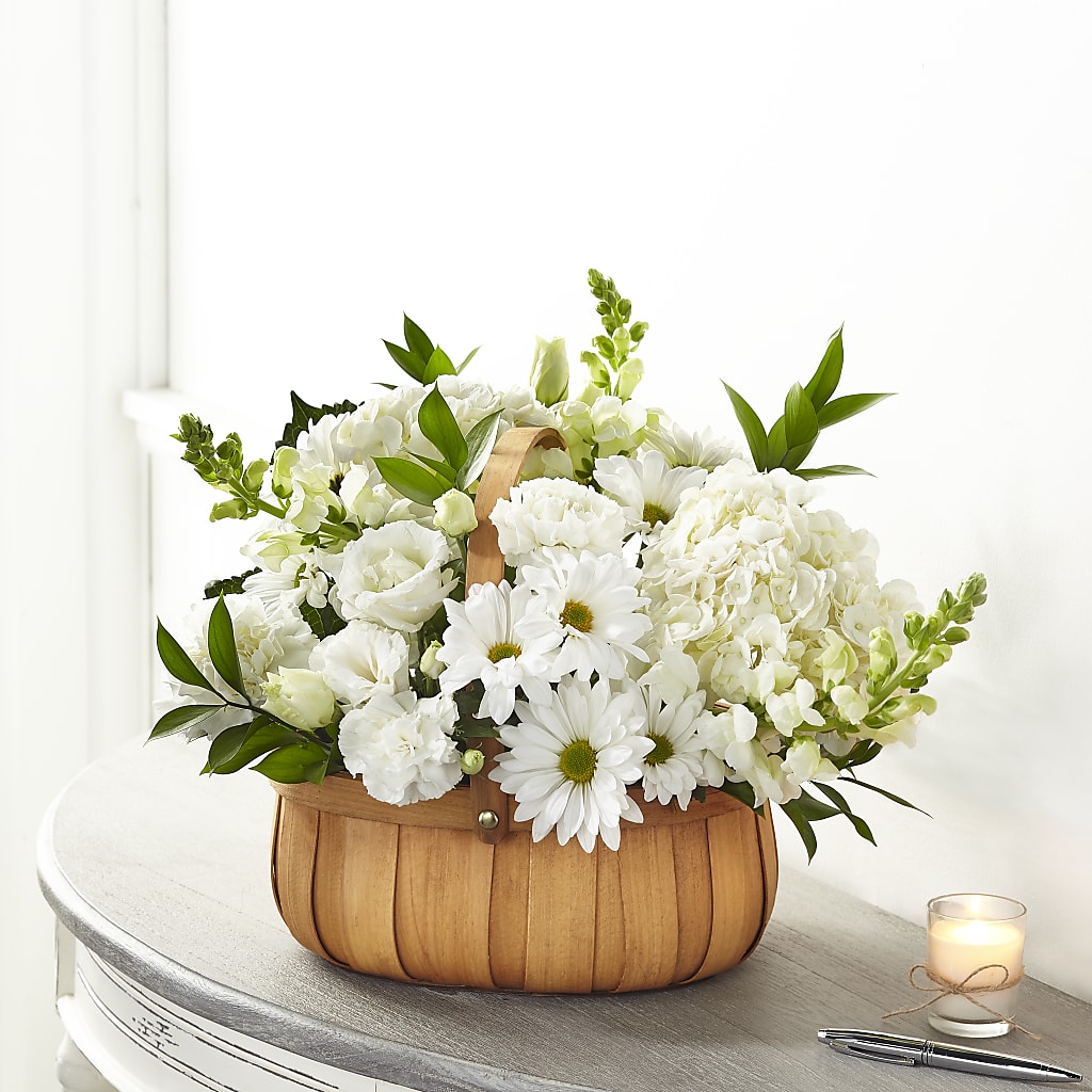 Pure Ivory Basket – Trail Florist Incorporated, Trail BC