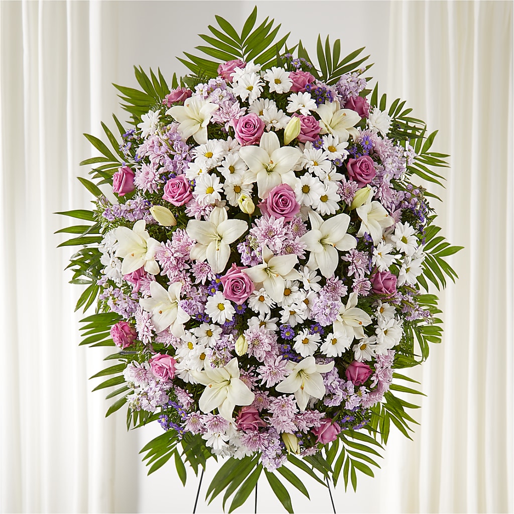Surrounded by Love Standing Spray – Trail Florist Incorporated, Trail BC