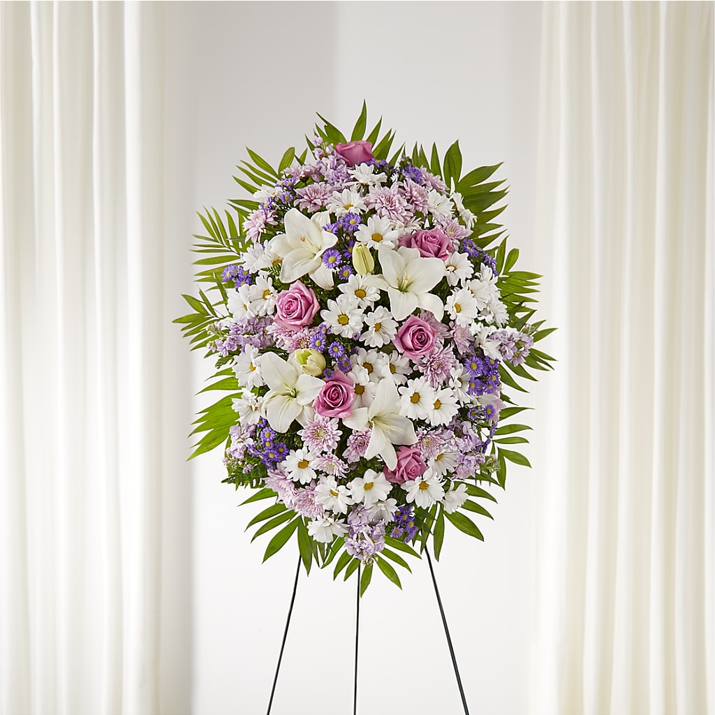 Surrounded by Love Standing Spray – Trail Florist Incorporated, Trail BC