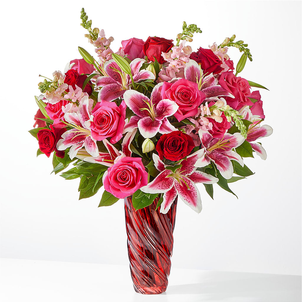 Always You Bouquet with Luxe Swirl Vase – Trail Florist Incorporated, Trail BC