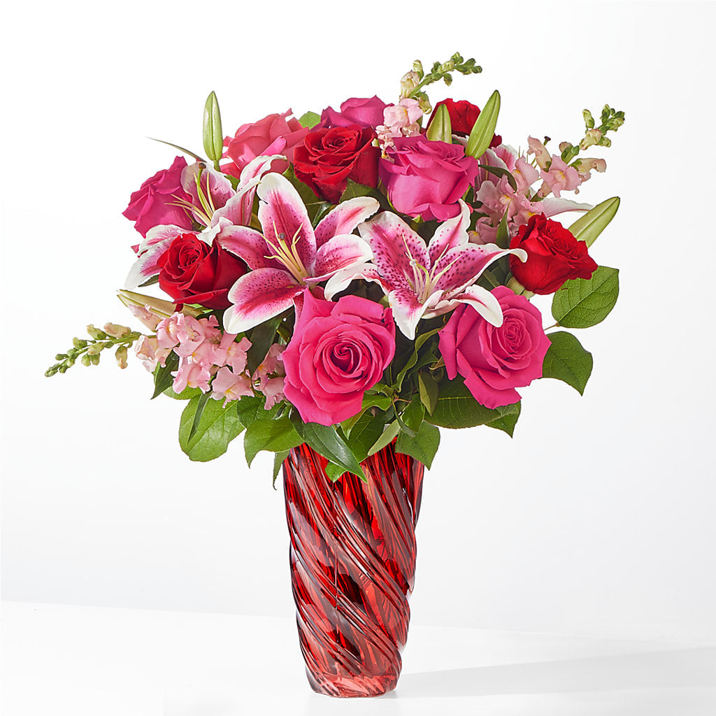 Always You Bouquet with Luxe Swirl Vase – Trail Florist Incorporated, Trail BC