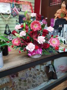 Roses and carnations gerb –  Trail Florist Incorporated, Trail BC