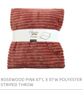 Pink striped Plush throw –  Trail Florist Incorporated, Trail BC