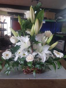 white liliy rose tribute –  Trail Florist Incorporated, Trail BC