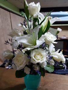 All white in blue classic –  Trail Florist Incorporated, Trail BC