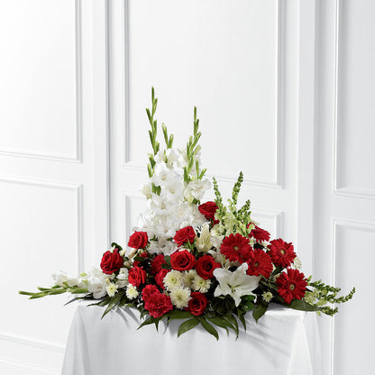 Crimson & White Arrangement –  Trail Florist Incorporated, Trail BC