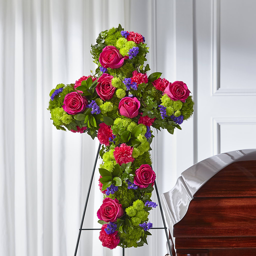 Tribute Rose Floral Cross –  Trail Florist Incorporated, Trail BC