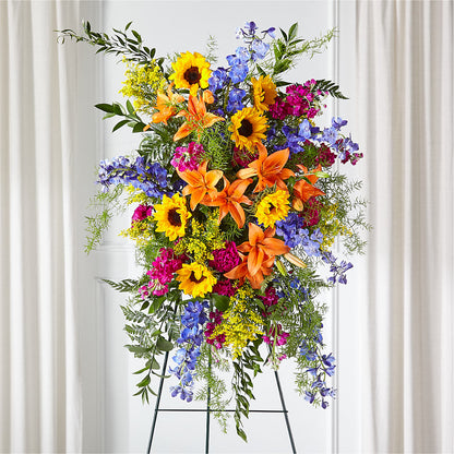 Sunlit Memories Standing Spray (Standard) –  Trail Florist Incorporated, Trail BC