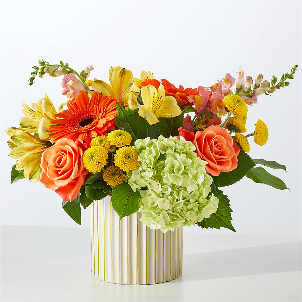 Autumn Sunshine Bouquet with Ivory Vase –  Trail Florist Incorporated, Trail BC