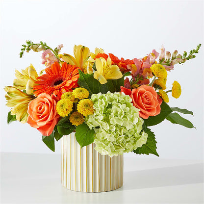 Autumn Sunshine Bouquet with Ivory Vase –  Trail Florist Incorporated, Trail BC