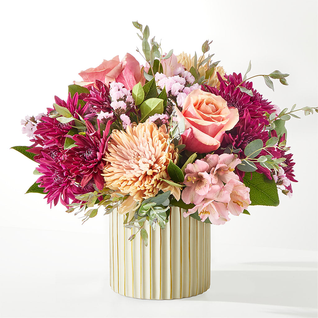 Berry Cobbler Bouquet with Ivory Vase –  Trail Florist Incorporated, Trail BC