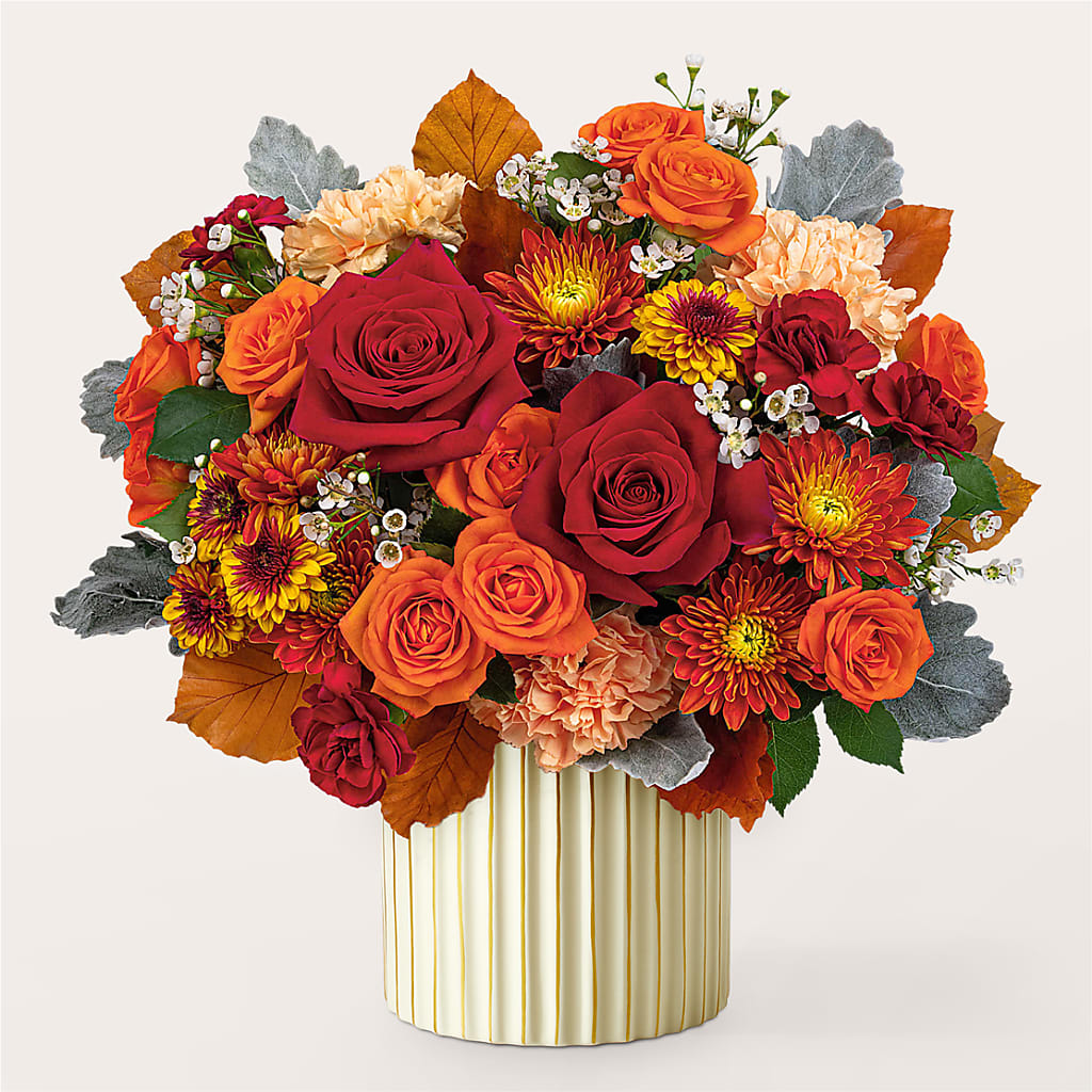 Merlot Bouquet with Ivory Vase –  Trail Florist Incorporated, Trail BC