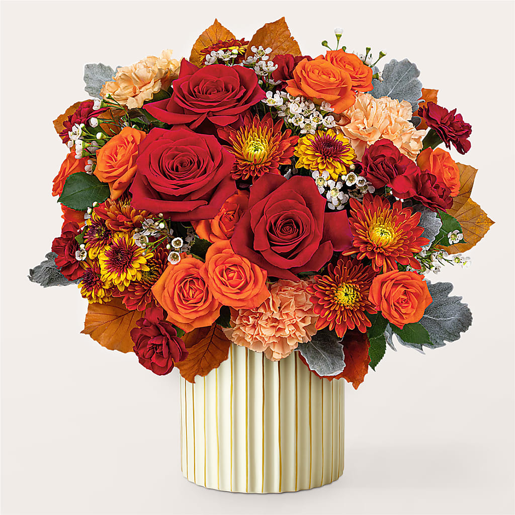 Merlot Bouquet with Ivory Vase –  Trail Florist Incorporated, Trail BC