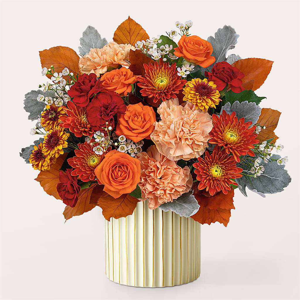 Merlot Bouquet with Ivory Vase –  Trail Florist Incorporated, Trail BC