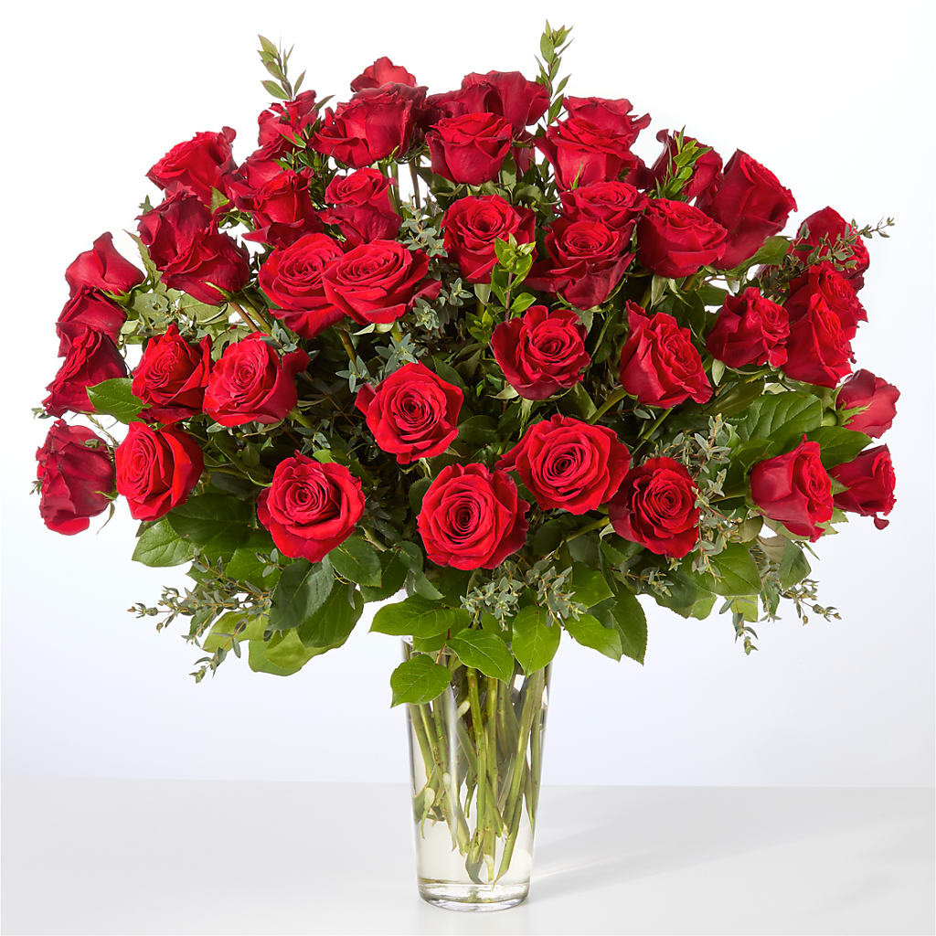 Forever Yours Fifty Stem Red Rose Bouquet –  Trail Florist Incorporated, Trail BC