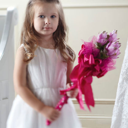 Sparkle Pink Flower Girl Bouquet –  Trail Florist Incorporated, Trail BC