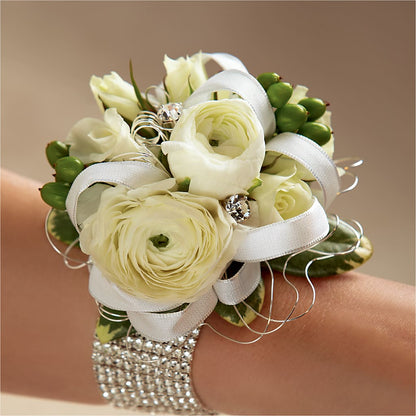 White Wedding Corsage –  Trail Florist Incorporated, Trail BC